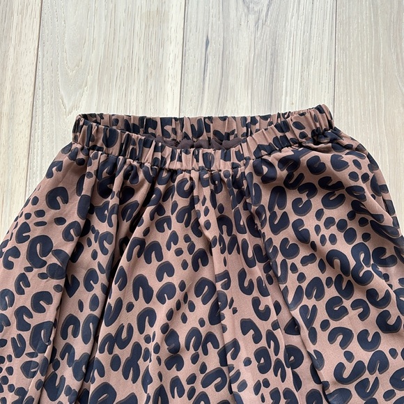 CHICWISH LEOPARD PRINT FULL LENGTH FULL CIRCLE SWINGY CHIFFON SKIRT - Picture 9 of 10